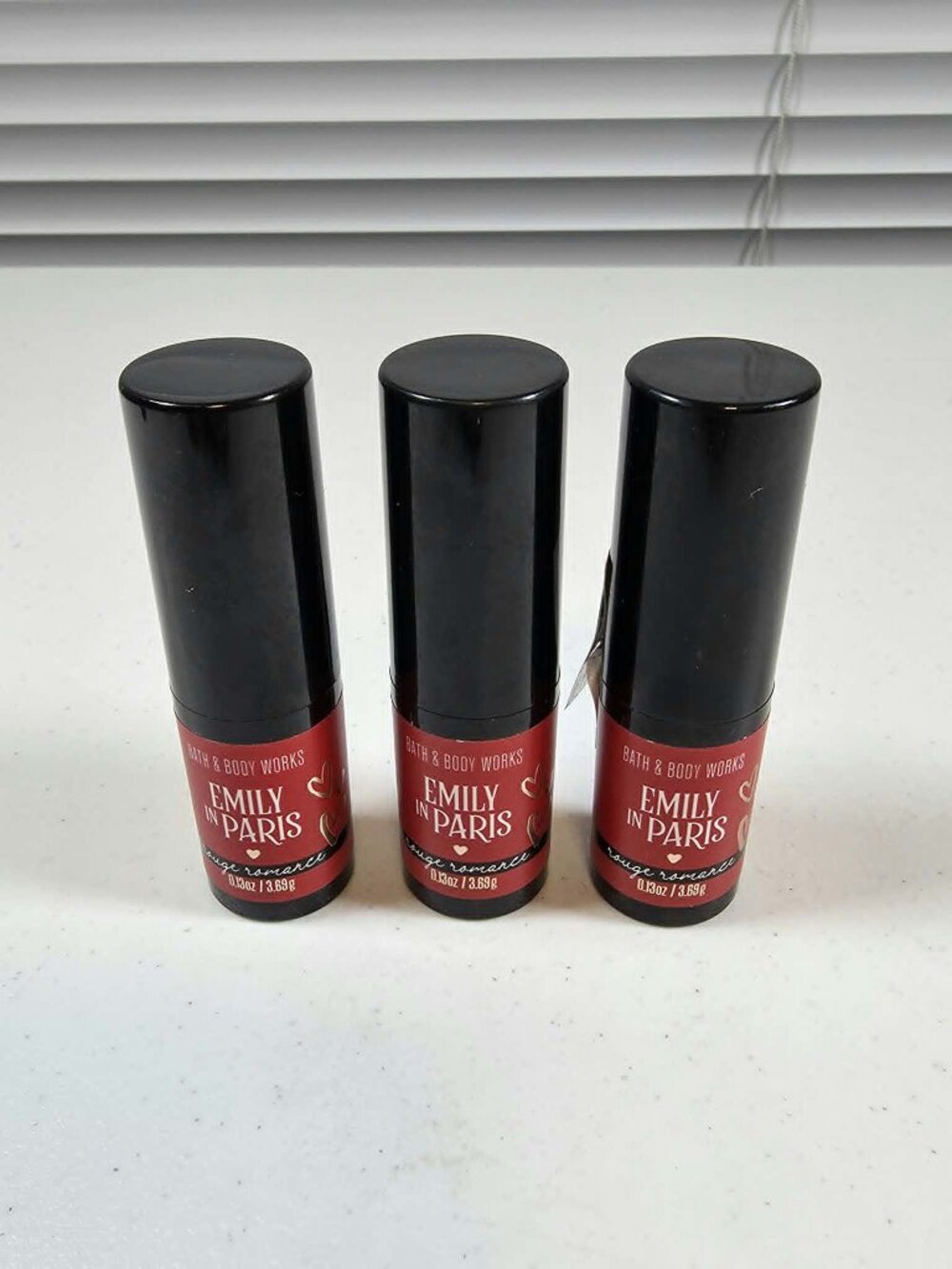 BATH & BODY WORKS EMILY IN PARIS ROUGE ROMANCE LIPSTICK RED (3) NEW SEALED